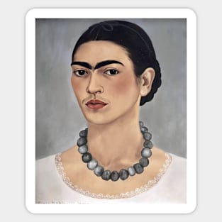 Self Portrait with Necklace by Frida Kahlo Sticker